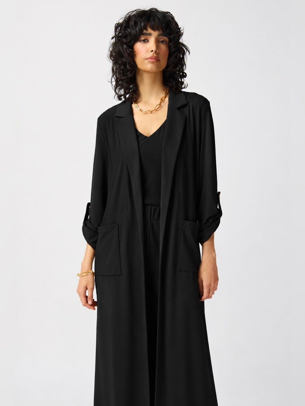 Leith Black Silky Duster